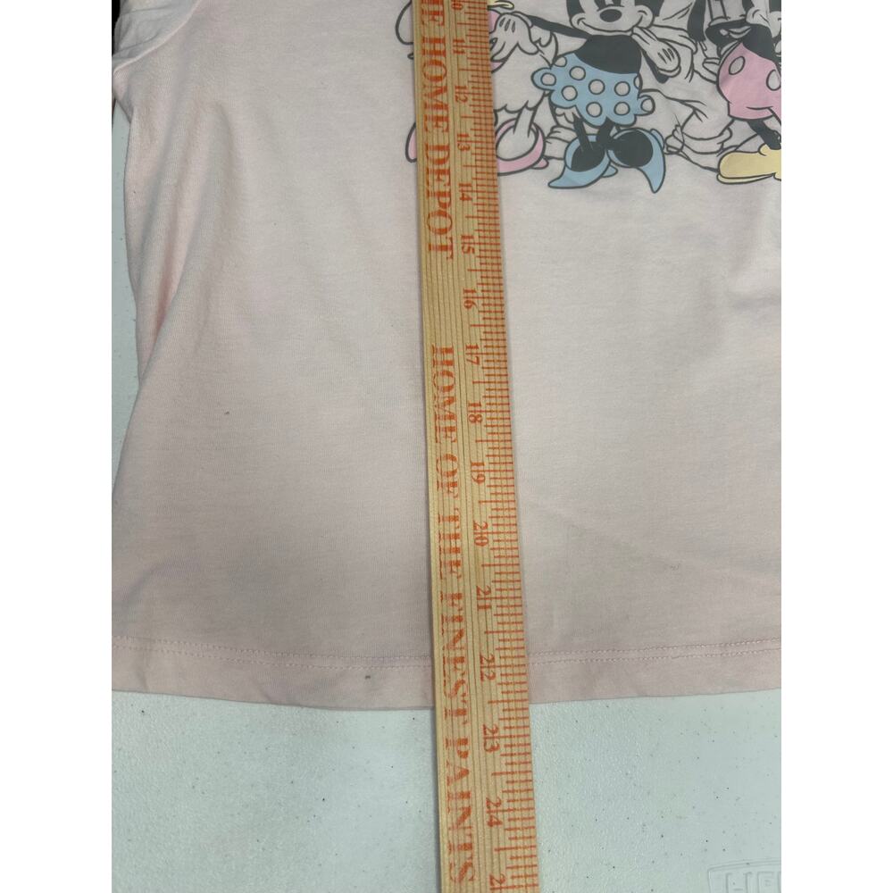 Disney Mickey & Friends Long Sleeve T-Shirt Sz 2X Pink Cropped Fit - Picture 6 of 7